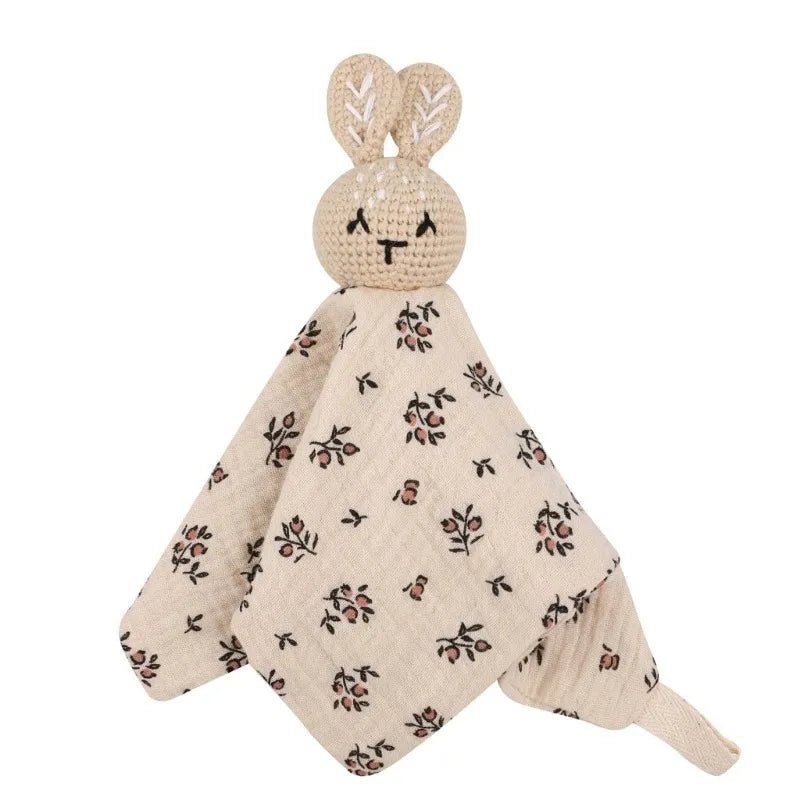 Doudou Lapin Bébé en Mousseline – Compagnon doux et rassurant
