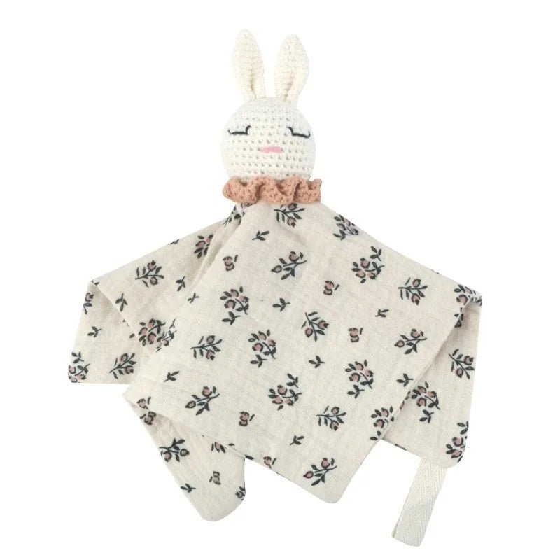 Doudou Lapin Bébé en Mousseline – Compagnon doux et rassurant