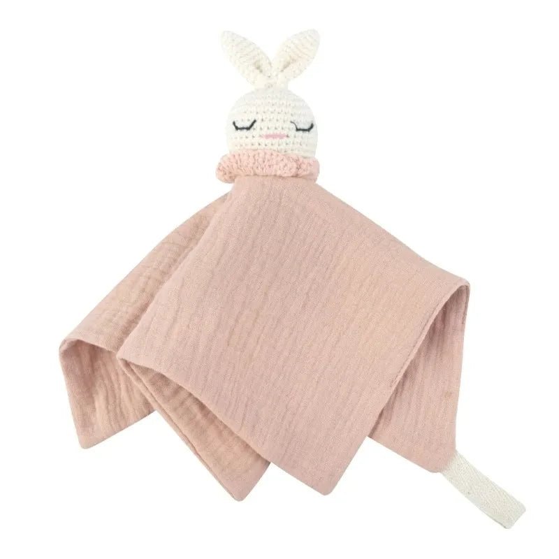Doudou Lapin Bébé en Mousseline – Compagnon doux et rassurant