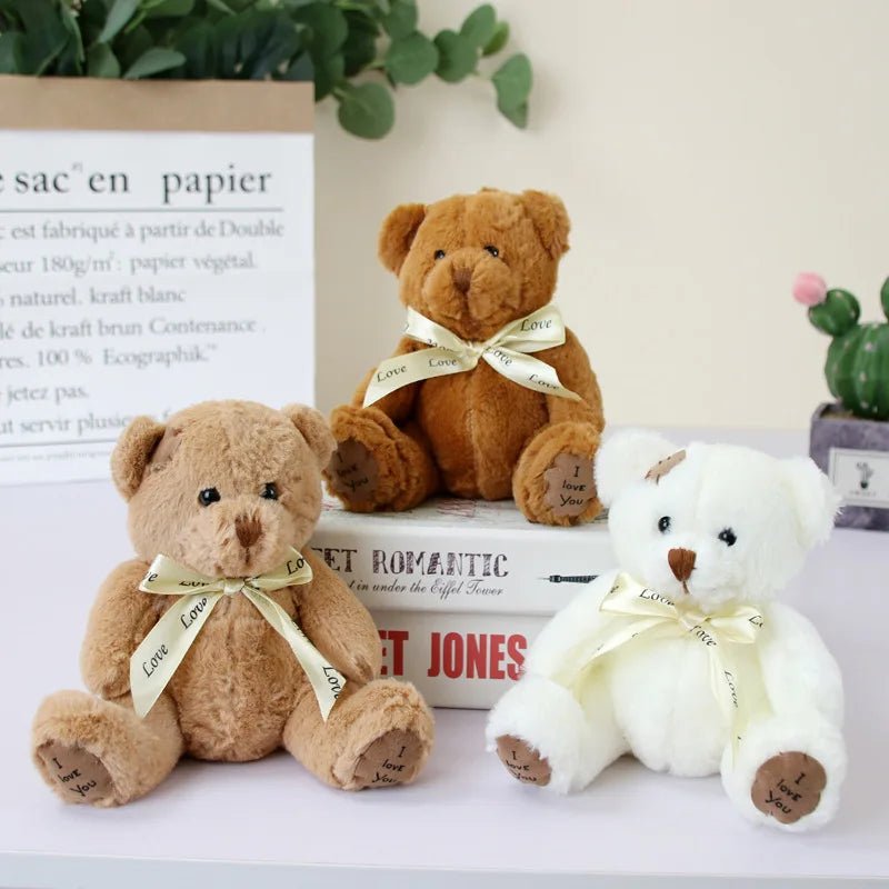 Doudou ours bébé doux avec ruban – Cadeau naissance garçon fille | Cercle Bébé