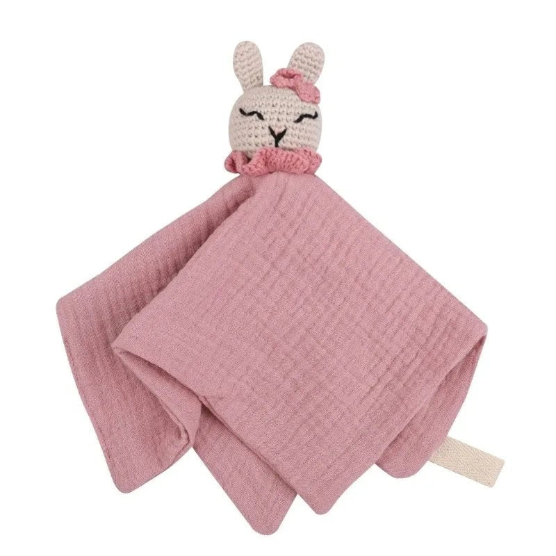 Doudou Lapin Bébé en Mousseline – Compagnon doux et rassurant