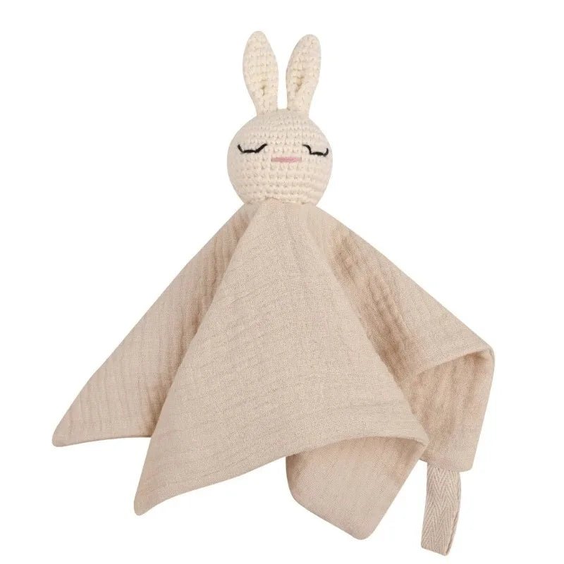Doudou Lapin Bébé en Mousseline – Compagnon doux et rassurant