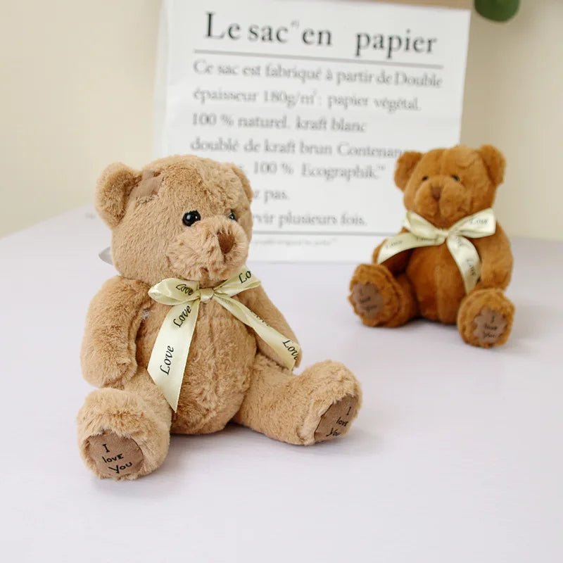 Doudou ours bébé doux avec ruban – Cadeau naissance garçon fille | Cercle Bébé