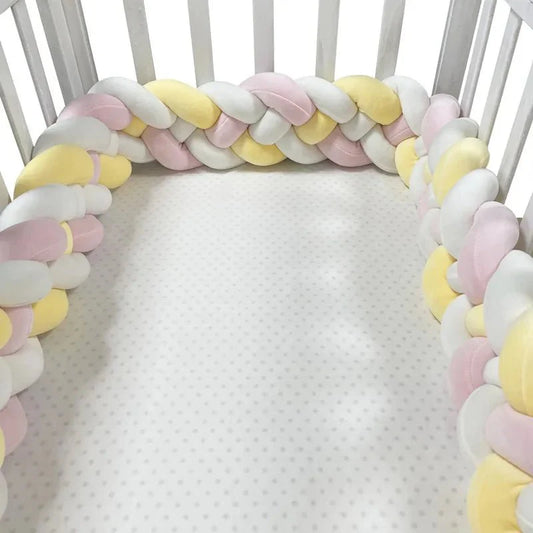 Tour de Lit Bebe - CozyKnot™ - Rose Jaune - Mon doux bébé